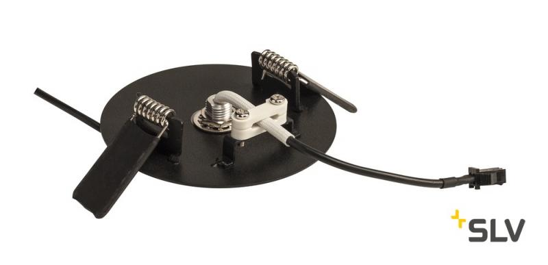 SLV 158410 HELIA 45, Pendelleuchte, LED, 3000K, rund, schwarz, flache Rosette, 9W