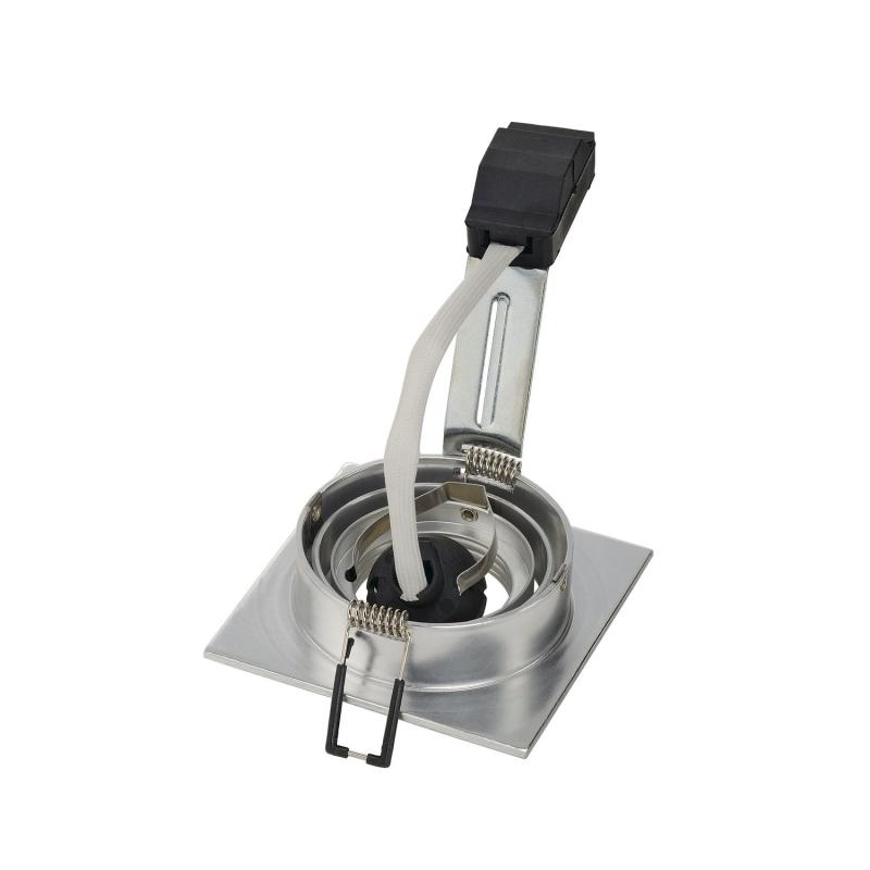 SLV 199996 PIREQ SQUARE Einbauleuchte alu brushed inkl. Clipfedern für GU10