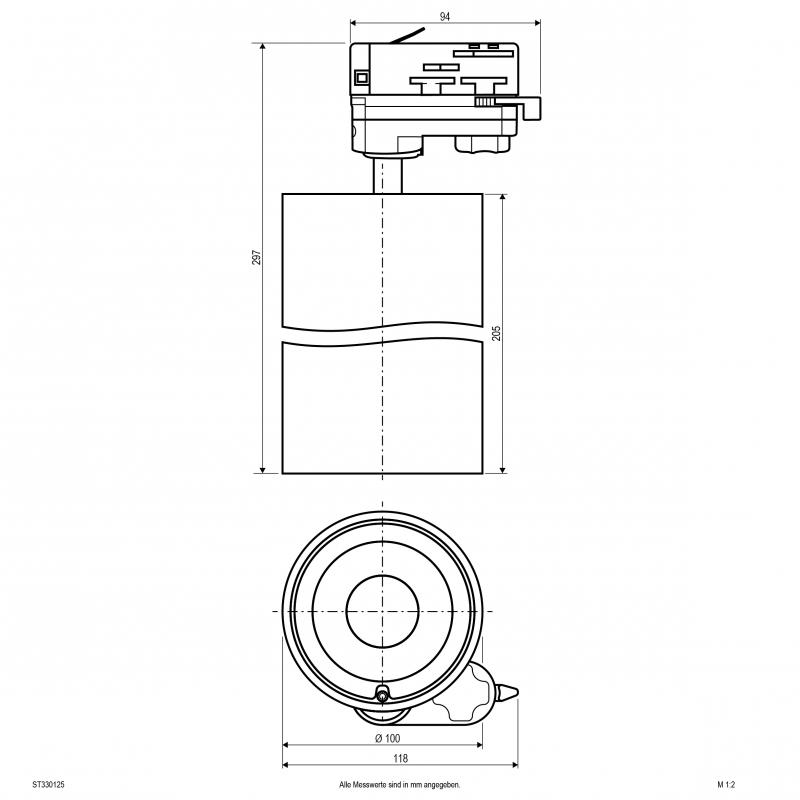 EVN LED Schienenstrahler mit Sensor, IP20 ST330125