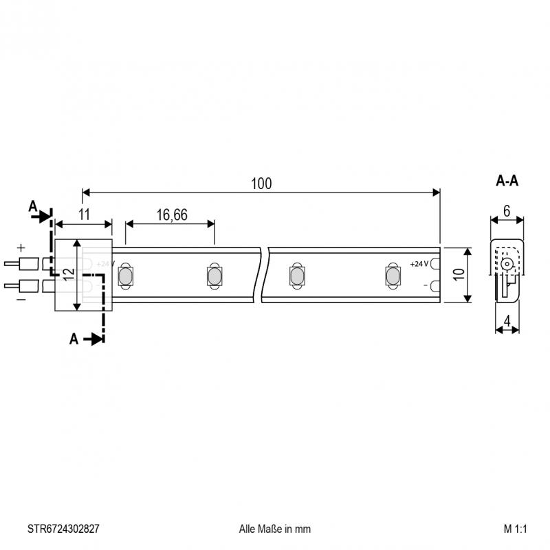 EVN Niedervolt LED-Strip, IP67, kürzbar STR6724302827