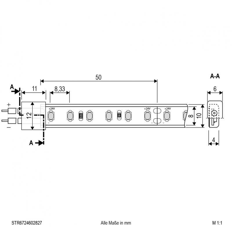EVN Niedervolt LED-Strip, IP67, kürzbar STR6724602827