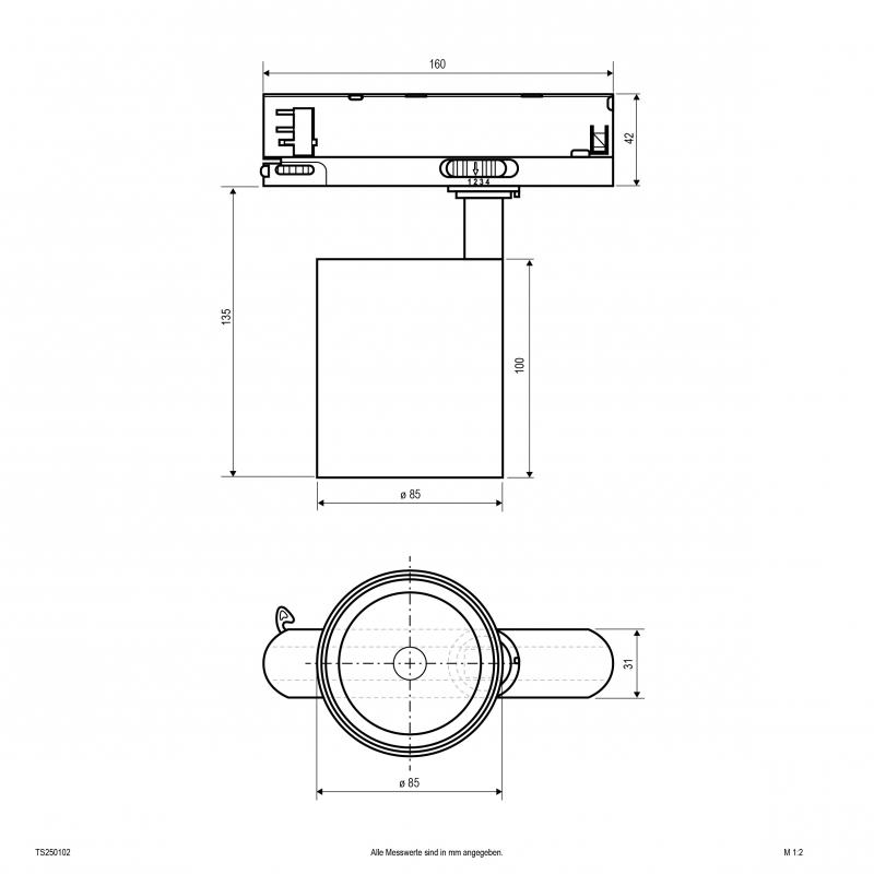 EVN LED Schienenstrahler, IP20 TS250102