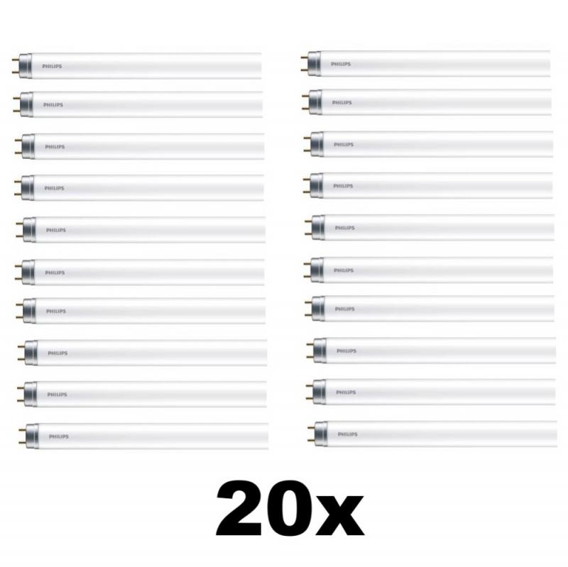 20 x 120cm T8/G13 Philips Ecofit LED Röhre 16W wie 36W 6500K Tageslichtweiß KVG/VVG aus Glas