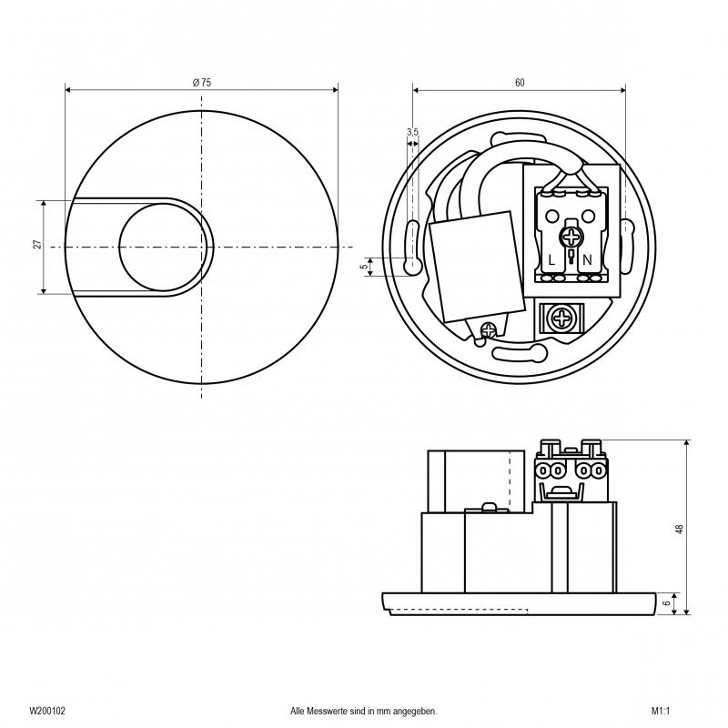 EVN LED Wandeinbauleuchte, IP20 W200102