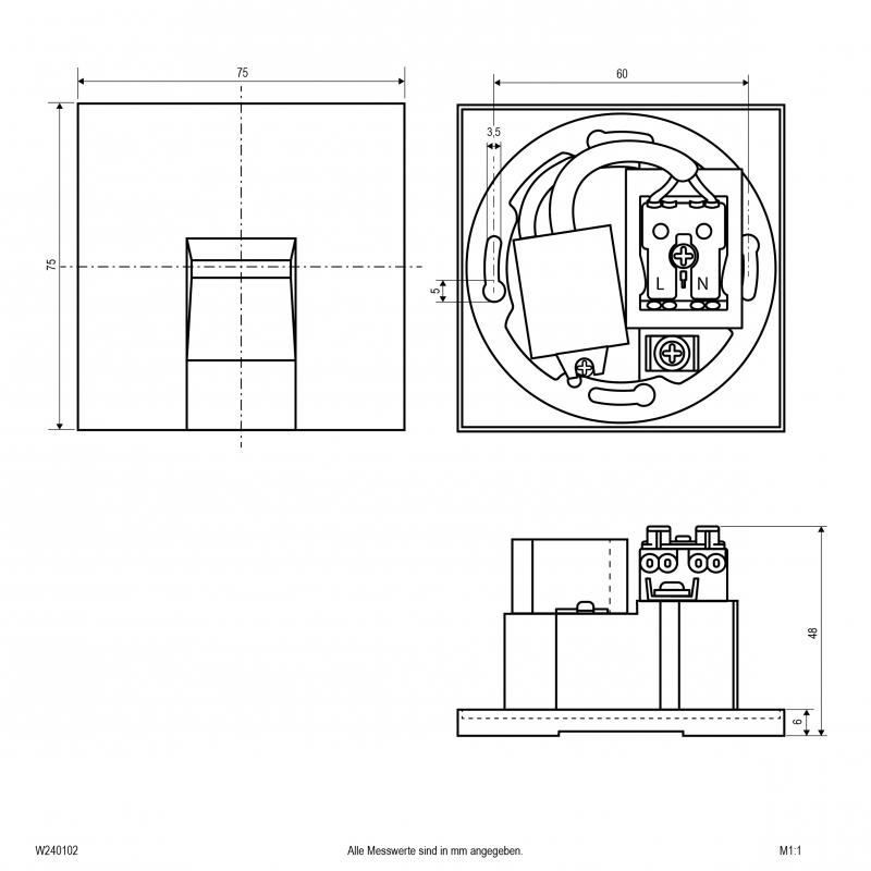 EVN LED Wandeinbauleuchte, IP20 W240102