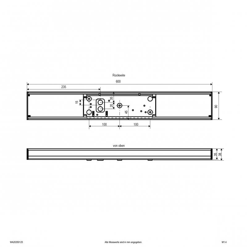 EVN LED Wandanbauleuchte, IP20 WA20250125