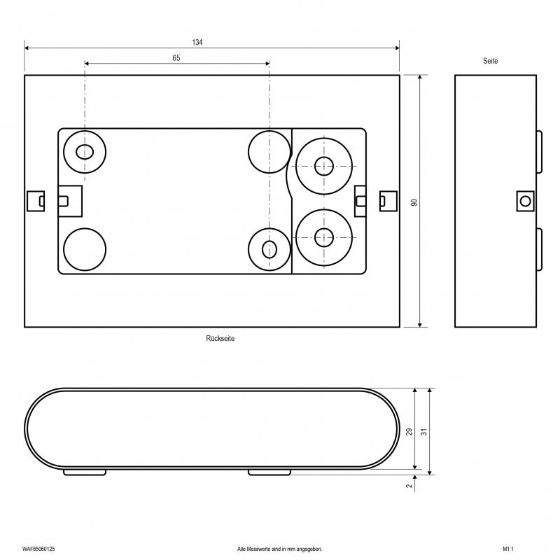 EVN 2-flammige LED-Wandleuchte, IP65 WAF65060125