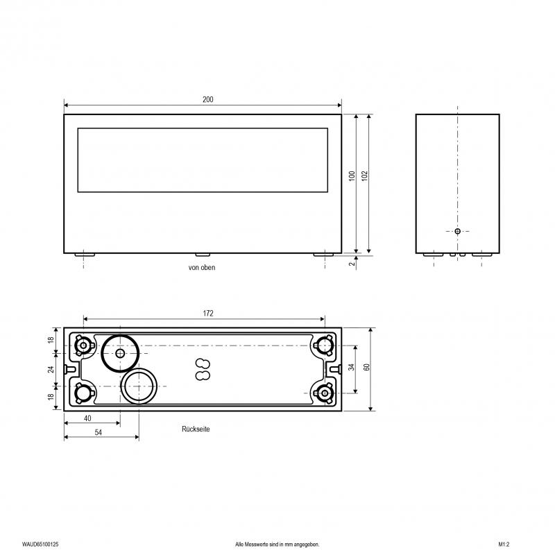 EVN 2-flammige LED-Wandleuchte, IP65 WAUD65100125