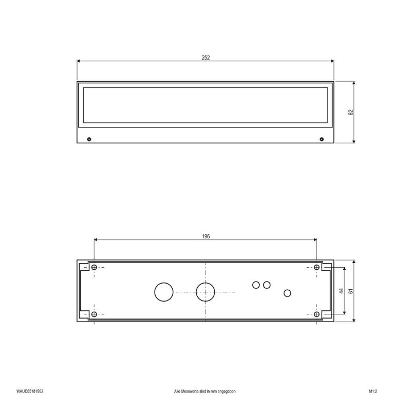 LED Edle geradlinige LED Außen Wandleuchtre up&down Licht anthrazit warmweißes Licht EVN
