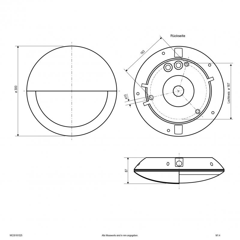 EVN LED-Wandanbau, IP66 WE30181525