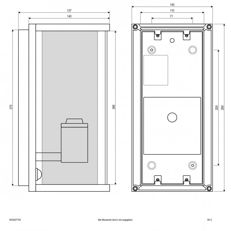 EVN Wandleuchte anthrazit, IP54 WG542715S