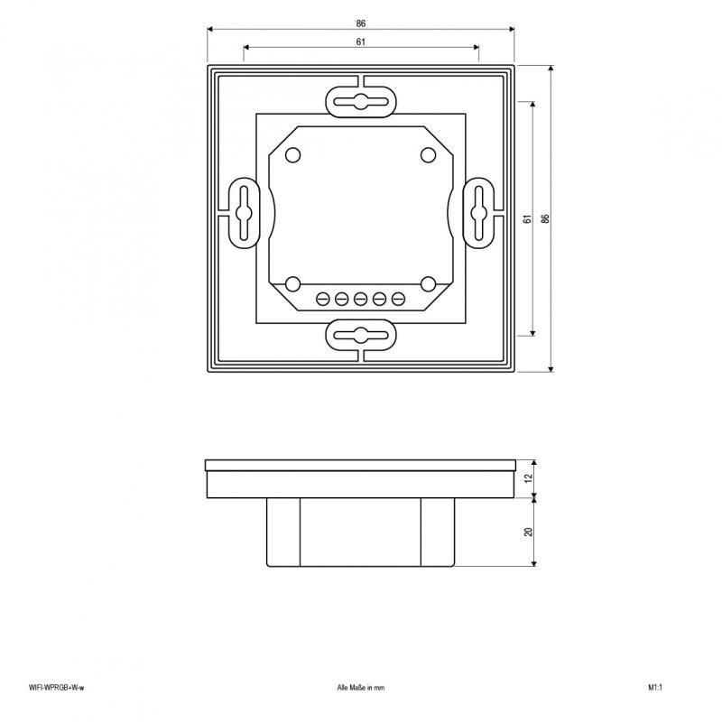 EVN WIFI-Wand-Control-Panel, weiß WIFIWPRGBWW