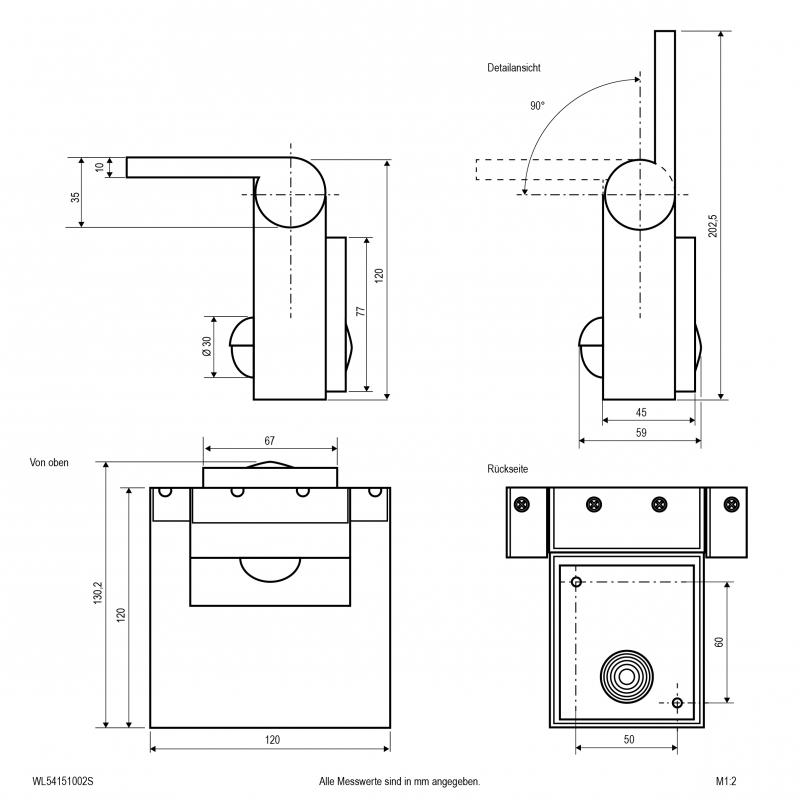 EVN LED-Wandleuchte schwenkbar, IP54 WL54151002S