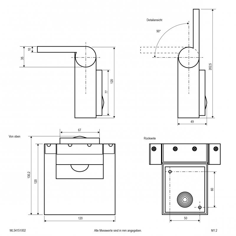 EVN LED-Wandleuchte schwenkbar, IP54 WL54151002