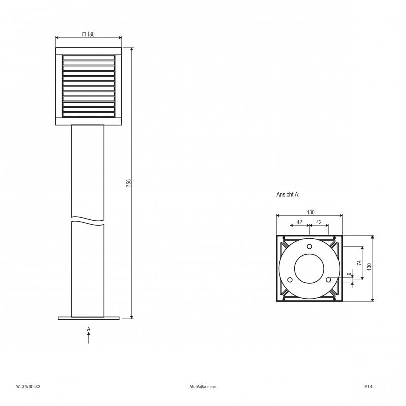 EVN LED Wegeleuchte, IP65 WLG75101502