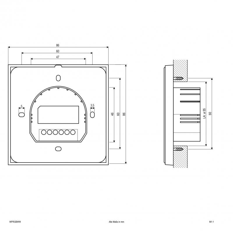 EVN Wand-Control-Panel für RGBW-Controller WPRGBWW