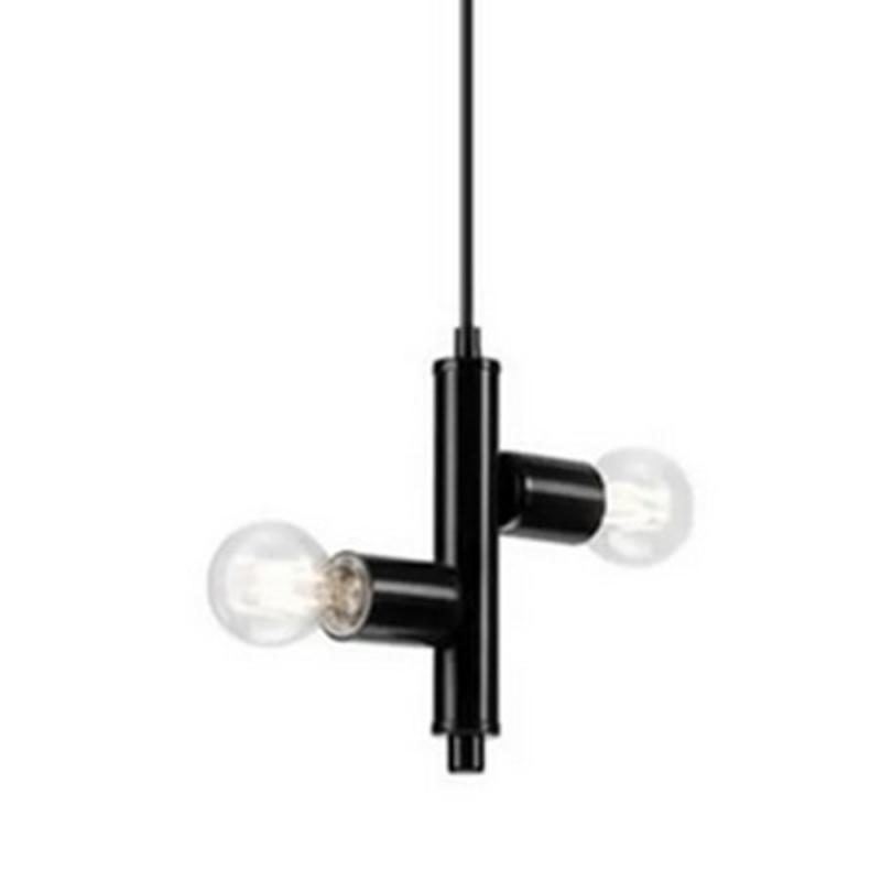 Bioledex Pendelleuchte im Retro-Stil 6-flammig schwarz Metall