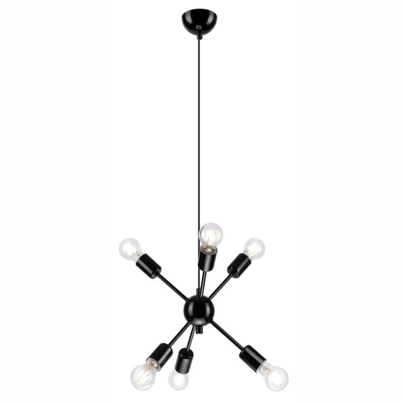 Bioledex Pendelleuchte im Retro-Stil schwarz Metall