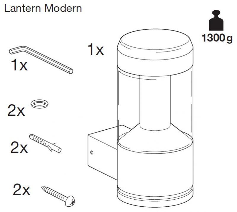 OSRAM ENDURA STYLE Lantern LED Wandleuchte Modern Dunkelgrau