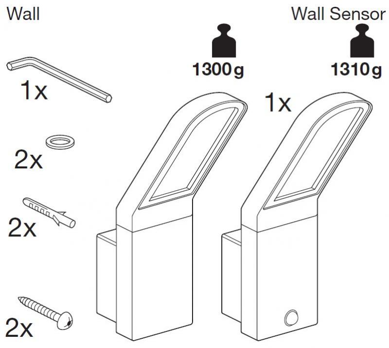 OSRAM  LED-Außenwandleuchte STYLE Wall Dunkelgrau