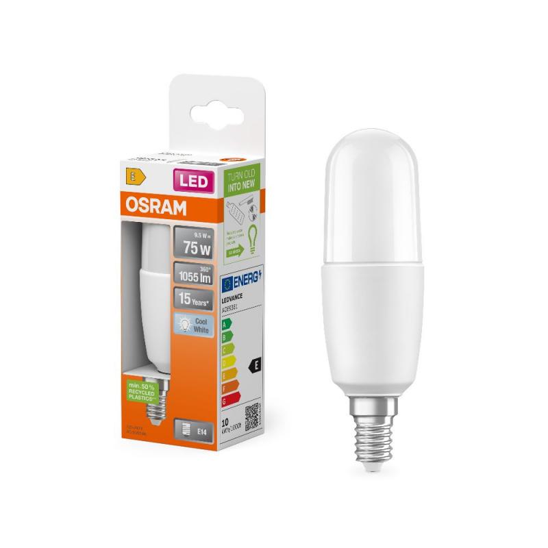 OSRAM E14 STAR STICK LED Lampe in kolbenform 10W wie 75W neutralweiß, EEK: E (Spektrum: A bis G)