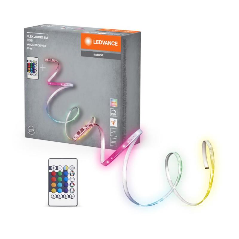 5 Meter LEDVANCE Flex Audio LED-Streifen mit Fernbedienung IP20 RGB