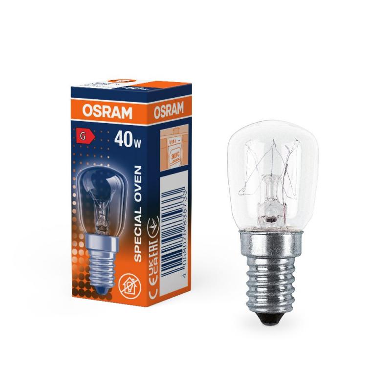 Nur noch angezeigter Bestand verfügbar: OSRAM E14 Backofenlampe SPC.T CL 40 W 230V klar, EEK: G (Spektrum: A bis G)