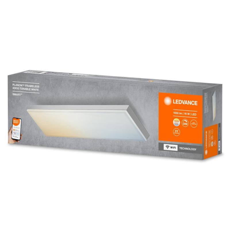 LEDVANCE LED SMART+ WiFi Planon Decken Panel weiss 40x10cm, App-& Sprachsteuerung