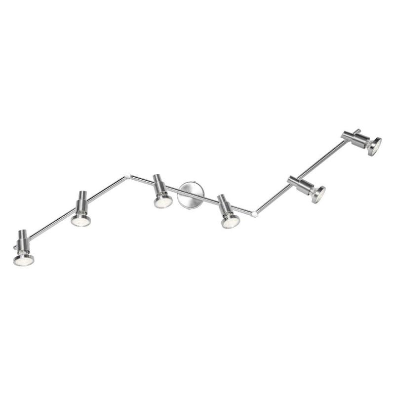 OSRAM 6-flammiger moderner LED Deckenstrahler aus Aluminium inkl 6 warmweiße LED-Lampen austasuchbar