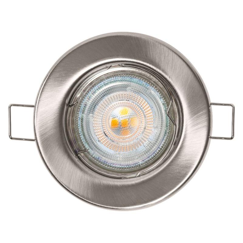 OSRAM 5er Set Spotlight  LED Einbauleuchten Brushed Nickel warmweiße GU10 LED´s