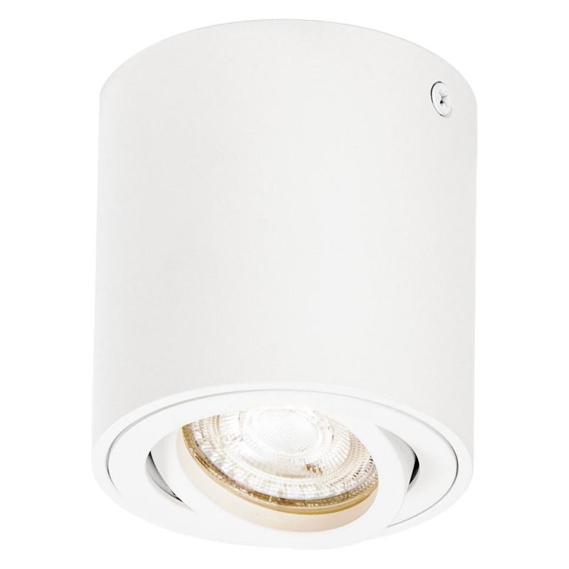 Osram Spot Surface Round GU10 Schwenkbarer Deckenstrahler in weiß aus Metall