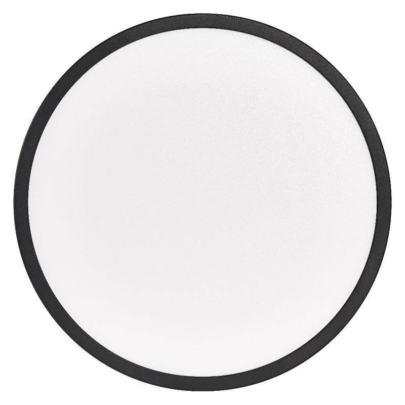 OSRAM Orbis Ultra Slm Backlight Deckenleuchte 40cm in Schwarz dimmbar 3000K - warmweißes Licht + Hintergrundlicht, dreistufige Dimmbarkeit über Wandschalter, ultraflach