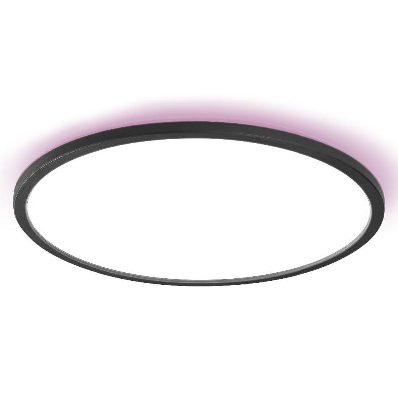 Osram Smart+ WiFi Orbis Ultra Slim Deckenleuchte in Schwarz Ø 40 cm mit Backlight - RGB und Tunable White