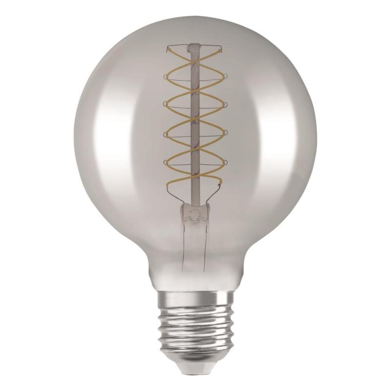 OSRAM LED VINTAGE E27 Glühlampe Globe 95 SMOKE dimmbar 7,8W wie 30W extra warmweißes gemütliches Licht