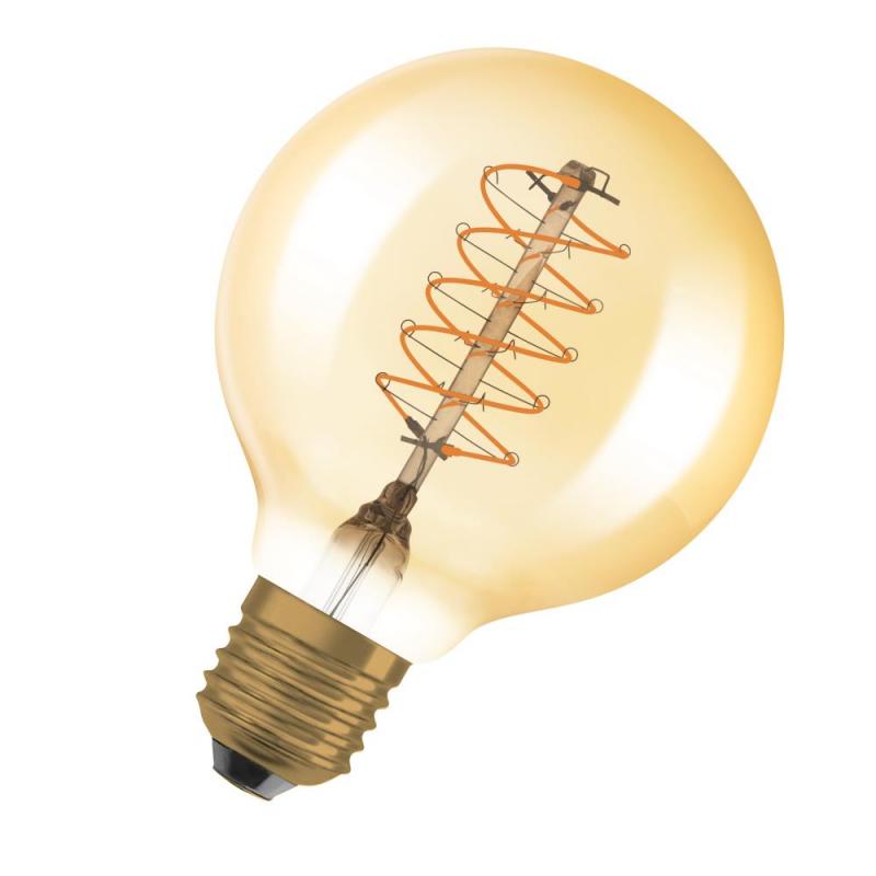 Osram E27 LED VINTAGE 1906 GLOBE 80 Spiral Gold-Filament LED Lampe dimmbar 2200K 4,8W wie 37W