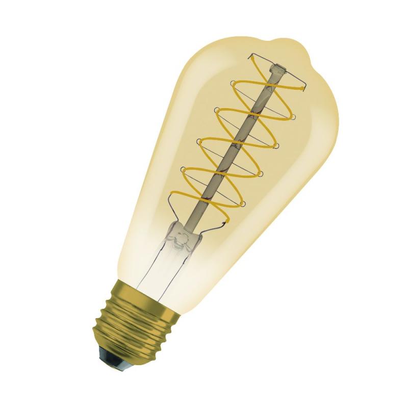 OSRAM E27 VINTAGE LED Filamentlampe Gold dimmbar 4,8W wie 37W extra warmweißes gemütliches Licht 2200K