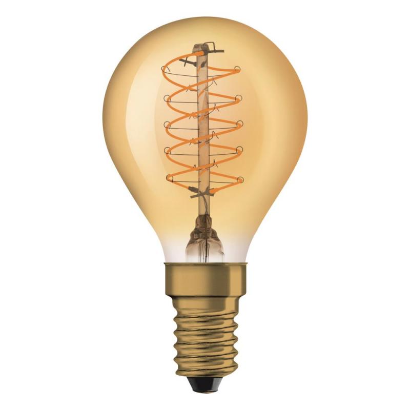 OSRAM E14 VINTAGE-Retro LED Tropfenlampe in Filament Gold dimmbar 3,4W wie 25W extra warmweißes gemütliches Licht 2200K
