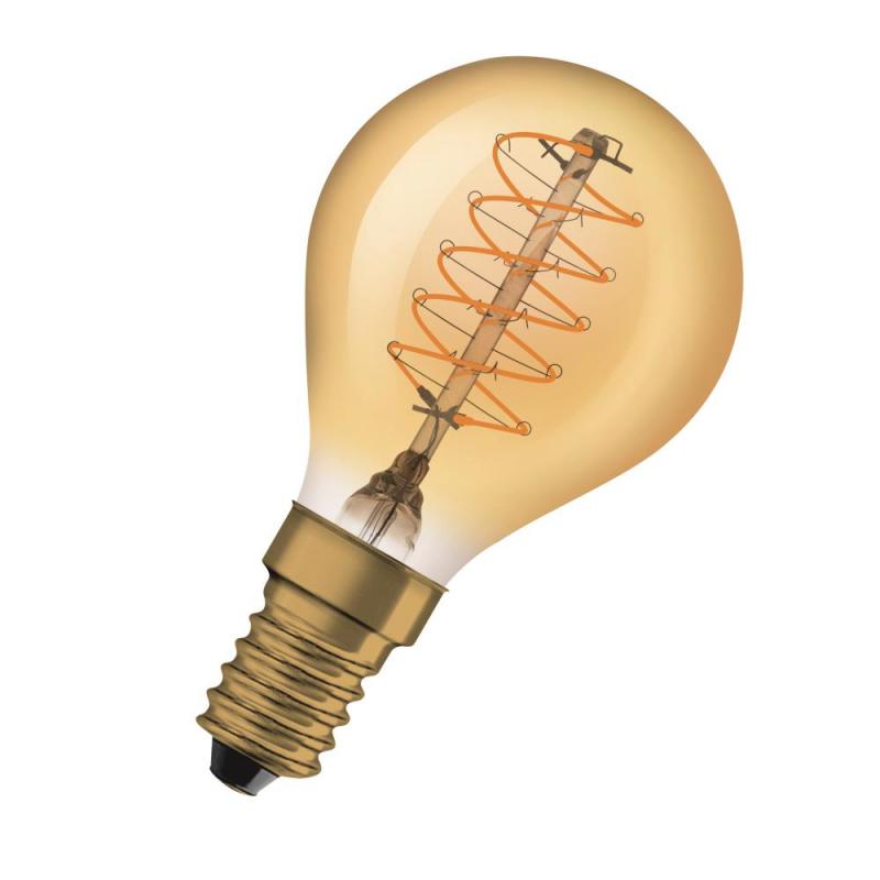 OSRAM E14 VINTAGE-Retro LED Tropfenlampe in Filament Gold dimmbar 3,4W wie 25W extra warmweißes gemütliches Licht 2200K