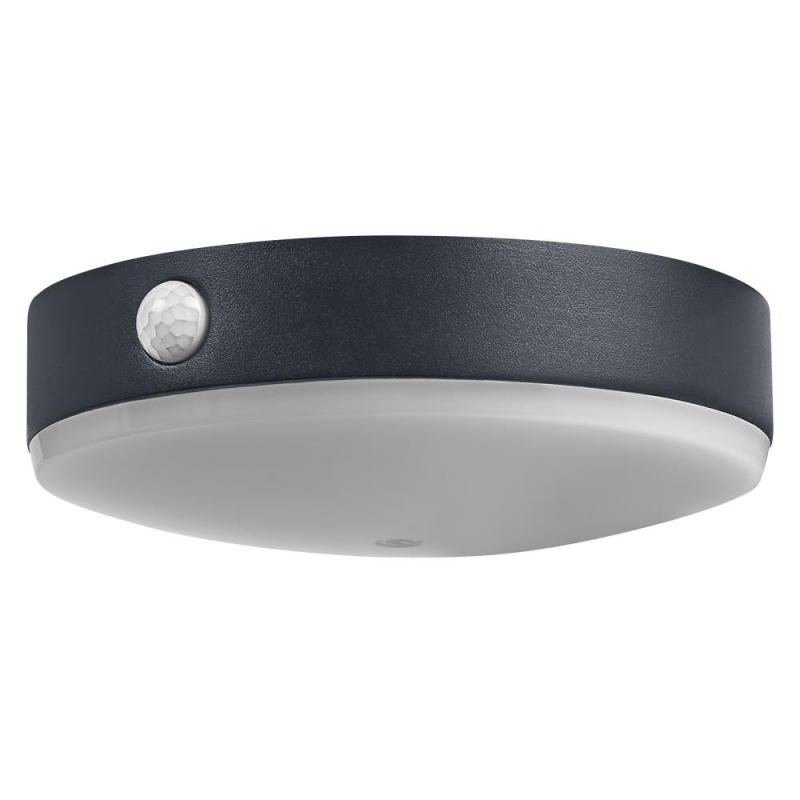 Osram Wandleuchte Endura Style Tossa Wall Solar & Sensor in Schwarz - warmweißes Licht, integrierter Sensor, ohne Strom nutzbar, bis acht Stunden Brenndauer