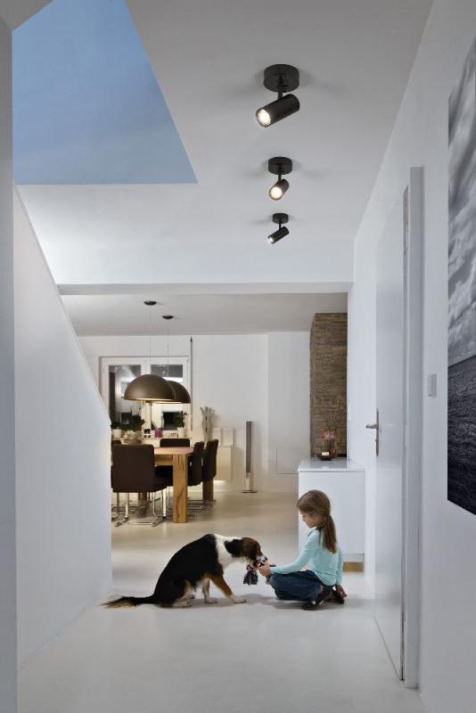 Osram 1-Phasen Schiene Tracklight Round Base Basisstation für Leuchtkopf Schwarz