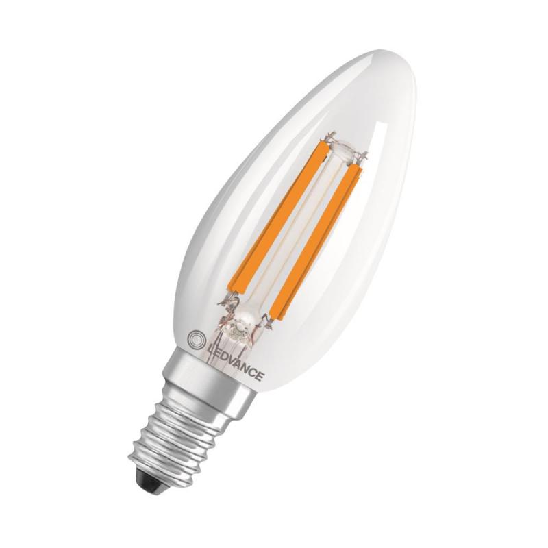Ledvance E14 Effiziente dimmbare LED Kerzenlampe Classic klar 2,9W wie 40W 2700K warmweißes Licht
