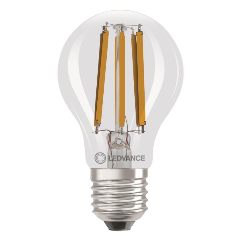 Ledvance E27 Sehr effiziente dimmbare LED Lampe Classic klar 8,2W wie 100W 2700K warmweißes Licht