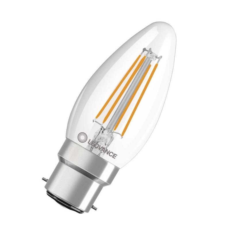 Ledvance B22D LED Kerzenlampe Classic klar 4W wie 40W 2700K warmweißes Licht
