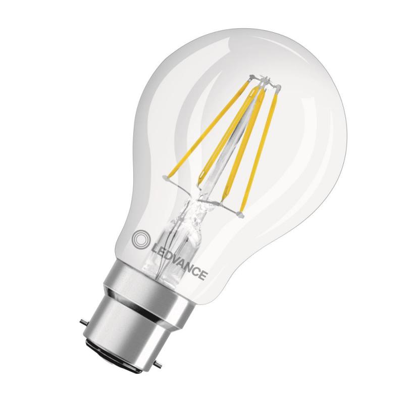 Ledvance B22D LED Lampe Classic klar 6,5W wie 60W 2700K warmweißes Licht