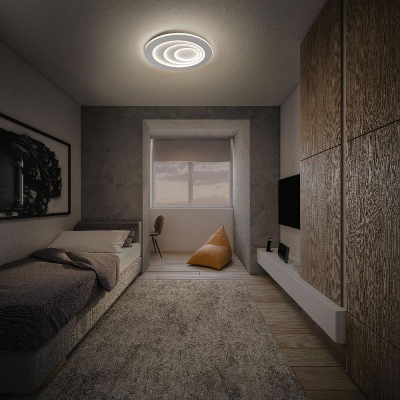 Osram LED-Deckenleuchte Orbis Spiral Oval 720mm 63W weiß Warmweißes Licht - direktes & indirektes Licht, sehr homogene Lichtverteilung