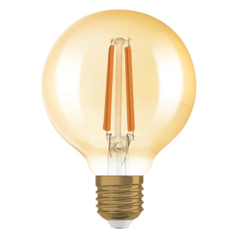OSRAM E27 LED VINTAGE Glühlampe in EDISON Globe 80 GOLD dimmbar 7,2W wie 60W extra warmweißes gemütliches Licht
