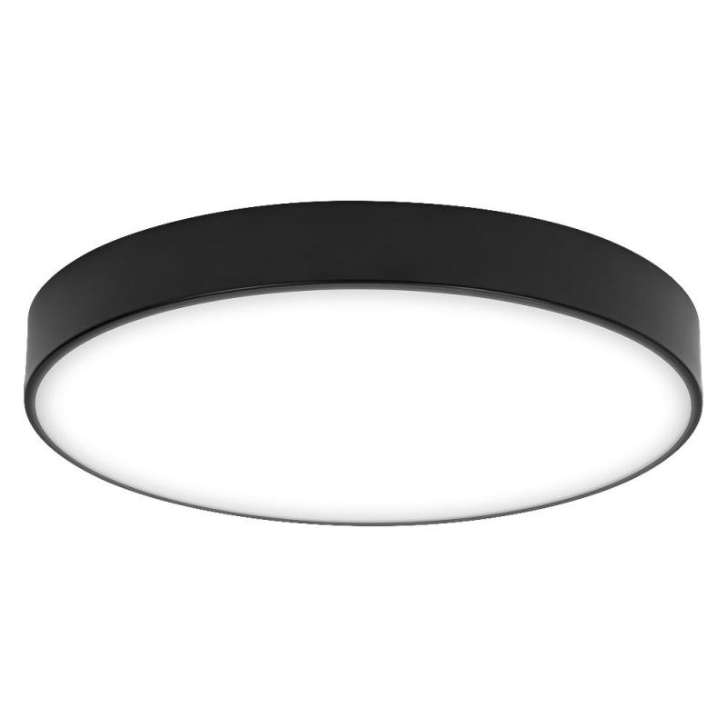 OSRAM Orbis Flache LED-Deckenleuchte Slim Moia Ø 38 cm in Schwarz 24W Warmweißes Licht