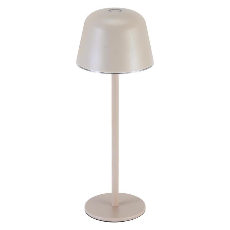 OSRAM Akku-Tischleuchte Style Table in Beige USB dimmbar IP54 In & Out - wiederaufladbarer Akku, stufenloses Dimmen, Lichthelligkeits-Memory-Funktion