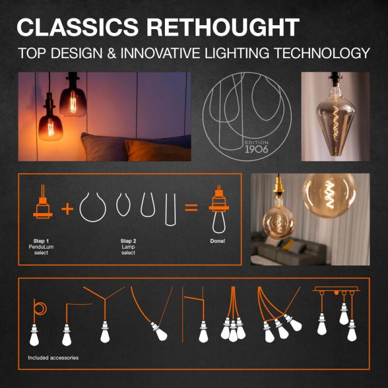 6-Pack OSRAM E27 VINTAGE Mini EDISON LED Glühlampe in GOLD dimmbar 4,8W wie 33W extra warmweißes gemütliches Licht 2200K