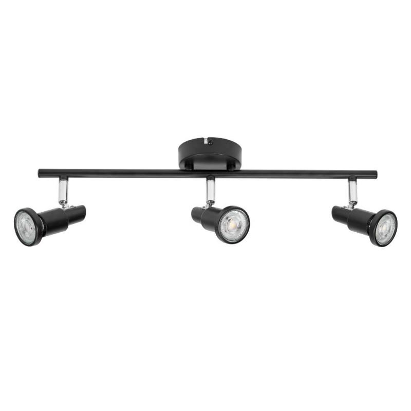 OSRAM LED SPOT GU10 3er Wand- und Decken Strahler dimmbar Schwarz 2700K warmweiße Lichtfarbe - hohe Farbwiedergabe